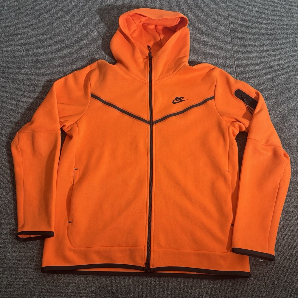 Nike Tech Hoodie Zip Up Performance Sportswear Orange CU4489-837 Men's Size L